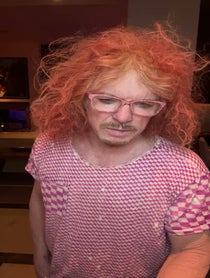 Poster for Birthday video from Carrot Top