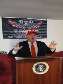 Poster for Birthday video from Tommy Trump 47
