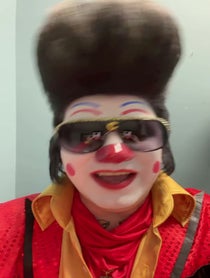 Poster for Valentine's Day video from Clownvis Presley