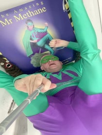 Poster for Birthday video from Mr Methane!