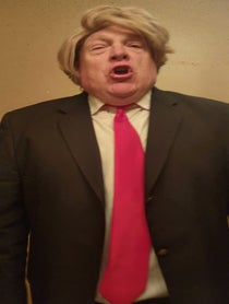 Poster for Pep Talk video from King of Comedy Impressions! Trump, Farley!