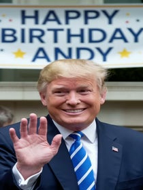 Poster for Birthday video from Donald Trump-a-Gram