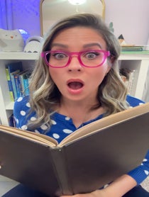 Poster for Birthday video from Clare Dill aka Ms. Booksy