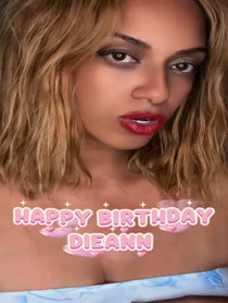 Poster for Birthday video from Beyoncé impersonator