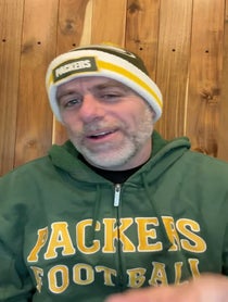 Poster for Pep Talk video from Aaron Rodgers Lookalike