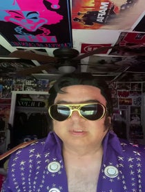Poster for Birthday video from Shawn Elvis Tribute Artist Impersonator