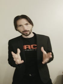 Poster for Birthday video from Keanu reeves lookalike