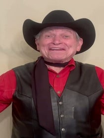 Poster for Birthday video from Burton Gilliam “Lyle" of Blazing Saddles