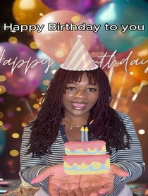 Poster for Birthday video from AJTalksAlot