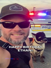 Poster for Birthday video from Eddie The Hyena