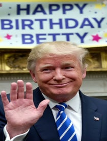 Poster for Birthday video from Donald Trump-a-Gram