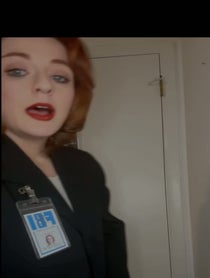 Poster for Advice video from Agent Dana Scully-Lookalike