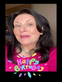 Poster for Birthday video from Sandy Fox