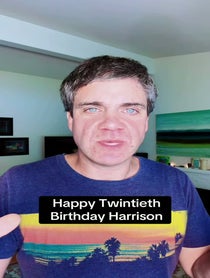 Poster for Birthday video from Professor Sendy
