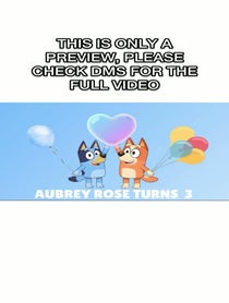 Poster for Birthday video from Bluey Custom Birthday Video