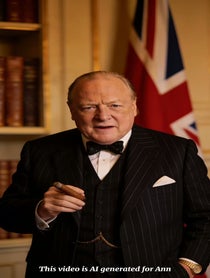 Poster for Mother's Day video from Winston Churchill AI