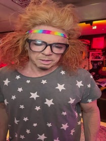 Poster for Birthday video from Carrot Top