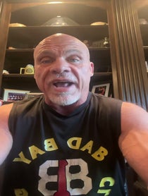 Poster for Fantasy football video from Kurt Angle