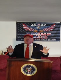 Poster for Birthday video from Tommy Trump 47