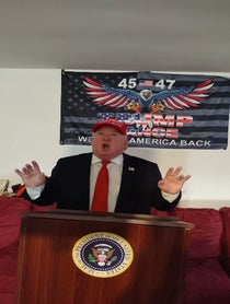 Poster for Roast video from Tommy Trump 47