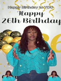 Poster for Birthday video from AJTalksAlot