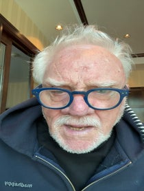Poster for Birthday video from Malcolm Mcdowell