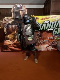 Poster for Birthday video from “Mando” Mandalorian (cosplayer)