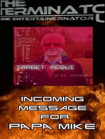 Poster for Birthday video from Arnold the T2 Terminator  impersonator