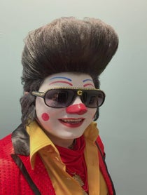 Poster for Valentine's Day video from Clownvis Presley