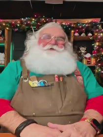 Poster for Birthday video from Santa Corky