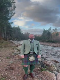 Poster for Holiday video from Andy the Highlander