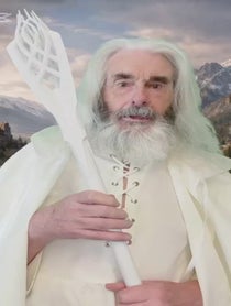 Poster for Holiday video from Gandalf and Saruman lookalike