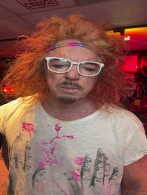 Poster for Birthday video from Carrot Top