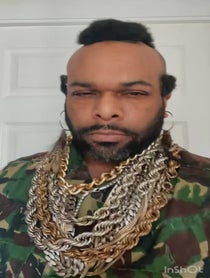Poster for Birthday video from Mr T Lookalike
