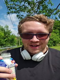 Poster for Birthday video from Milk-Drinking James