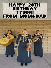 Poster for Birthday video from Muti-Grammy Winning Mariachi Divas De Cindy Shea
