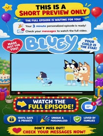 Poster for Birthday video from Bluey