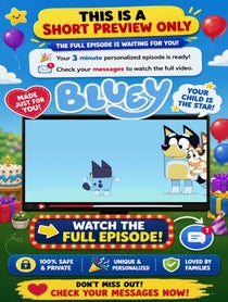 Poster for Birthday video from Bluey