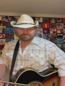 Poster for Birthday video from Mike as Toby Keith