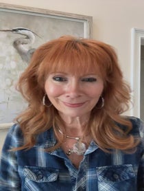 Poster for Pep Talk video from Marie as Reba McEntire