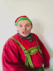 Poster for Holiday video from Jingle the elf