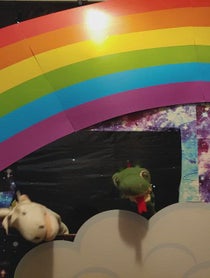 Poster for Birthday video from Unicorn & Dragon Puppet Show