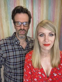 Poster for Give Thanks video from Rachel Parris and Marcus Brigstocke