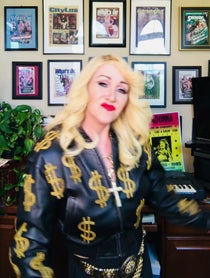 Poster for Birthday video from Iconic Blonde Impressions Madonna Gwen Marilyn Gaga