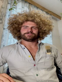 Poster for Birthday video from Bob Ross Impersonator