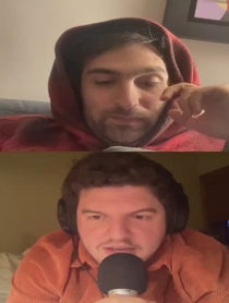 Poster for Christmas video from The Red Flags Podcast