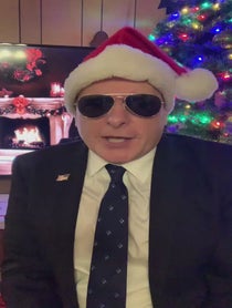 Poster for Holiday video from Joe Biden Impressionist Phillip Wilburn
