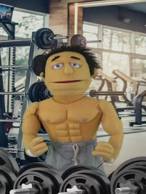 Poster for Birthday video from Jock the Muscle Man
