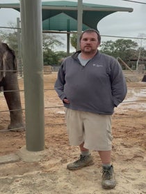 Poster for Valentine's Day video from Elephants at Houston Zoo
