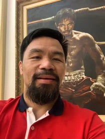 Poster for Announcement video from Manny Pacquiao